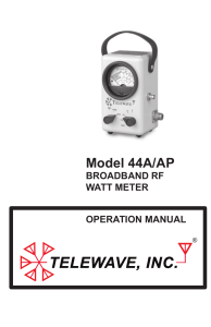 Telewave Wattmeter Model 44A/AP