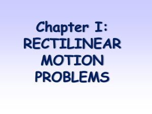 rectilinear motion: problems
