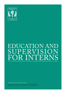 Education and Supervision for Interns