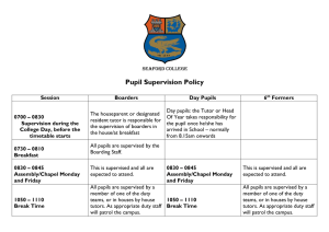 Pupil Supervision Policy