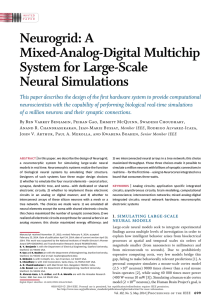 Neurogrid: A Mixed-Analog-Digital Multichip