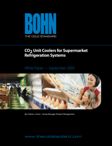 CO2 Unit Coolers for Supermarket Refrigeration Systems