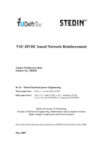 VSC-HVDC based network reinforcement