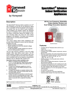 SpectrAlert Advance Indoor Notification Appliances - Gamewell-FCI