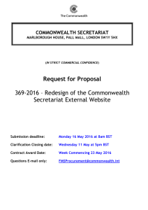 Redesign of the Commonwealth Secretariat External Website