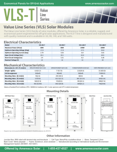 Value Line Series (VLS) Solar Modules Line Series