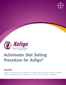 Activimeter Dial Setting Procedure for Xofigo®