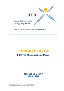 The Future Role of DSO – A CEER Conclusion Paper