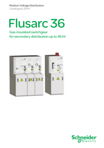 Gas-insulated switchgear for secondary distribution up to 36 kV