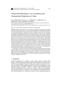 Urban Fluid Mechanics: Air Circulation and Contaminant Dispersion