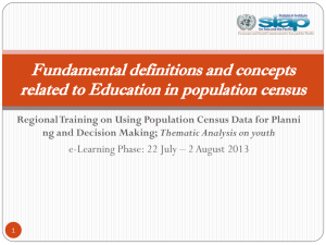 Fundamental definitions and concepts related to Education in