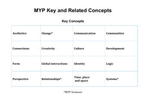 MYP Key and Related Concepts - Science