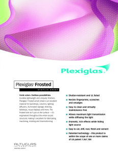 Plexiglas® Frosted Brochure
