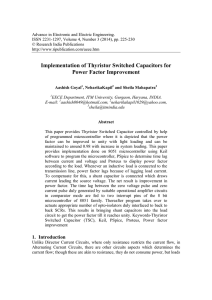 Implementation of Thyristor Switched Capacitors for Power Factor