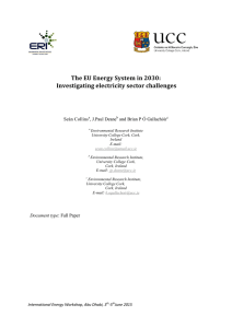 The EU Energy System in 2030: Investigating electricity sector