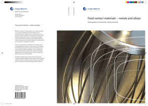 Food contact materials – metals and alloys