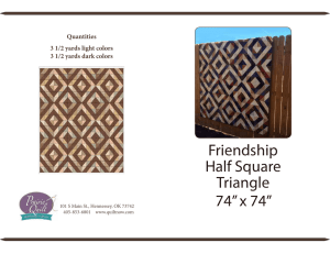 Friendship Half Square Triangle 74” x 74”