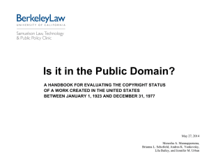 Is it in the Public Domain? - Berkeley Law