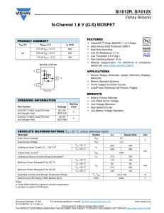 Si1012R, Si1012X N-Channel 1.8 V (G-S) MOSFET