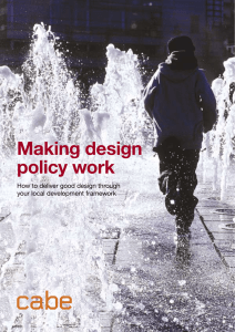 Making design policy work: how to deliver good design through