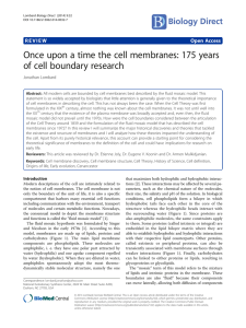 Once upon a time the cell membranes: 175 years of cell boundary