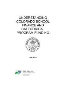 understanding colorado school finance and categorical program