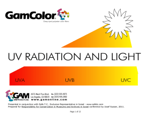 UV RADIATION AND LIGHT
