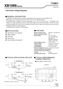 data sheet  - Torex Semiconductor