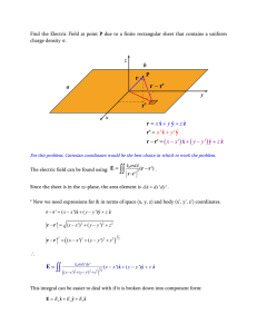 Electric Field Due to a Finite Sheet