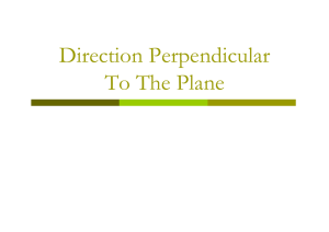 Direction Perpendicular To The Plane