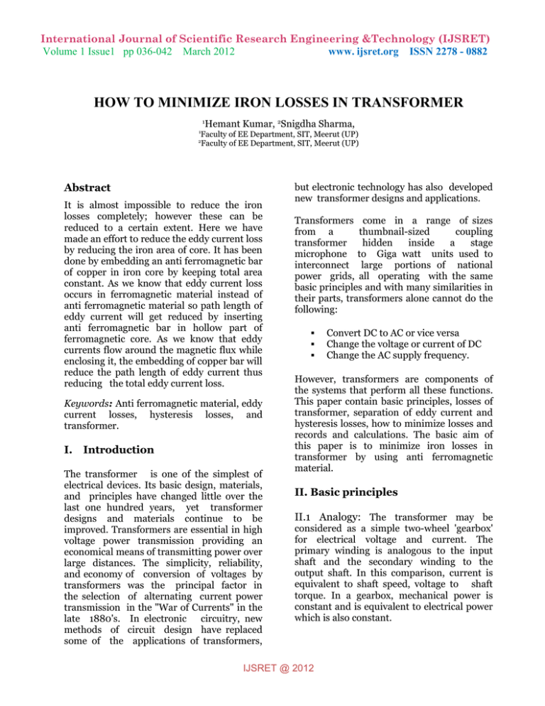 How To Minimize Iron Losses In Transformer