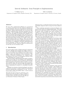 Interval Arithmetic: from Principles to Implementation