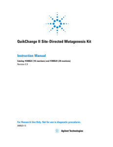 QuikChange II Site-Directed Mutagenesis Kit