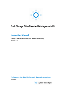 QuikChange Site-Directed Mutagenesis Kit