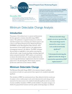 Minimum Detectable Change Analysis