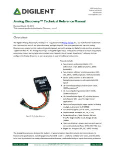 Analog Discovery™ Technical Reference Manual Overview