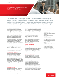 Oracle Fact Sheet: Empowering and Accelerating the Modern