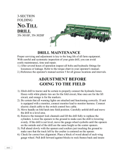 NO-TILL DRILL ADJUSTMENT BEFORE GOING TO THE FIELD