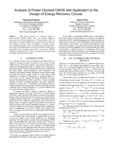 Analysis of Power-Clocked CMOS with Application to