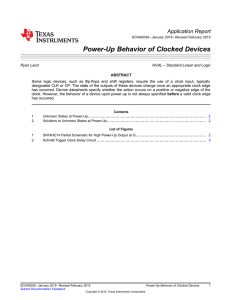 Power-Up Behavior of Clocked Devices (Rev. A)