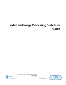 Video and Image Processing Suite User Guide