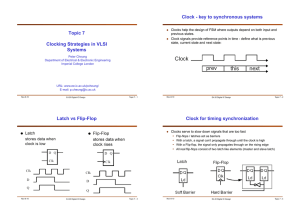 Topic 7 - clocking strategies - Department of Electrical and