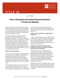 How to Recognize and Combat Sexual Harassment