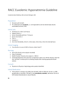 RACC Euvolemic Hyponatremia Guideline