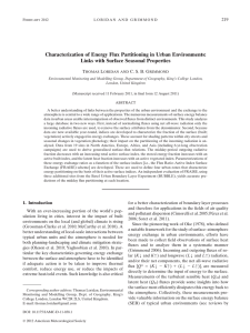 Characterization of Energy Flux Partitioning in Urban Environments