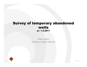 Survey of temporary abandoned wells