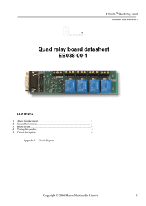 Quad relay board datasheet EB038-00-1