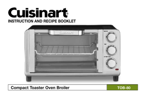 INSTRUCTION AND RECIPE BOOKLET Compact Toaster Oven