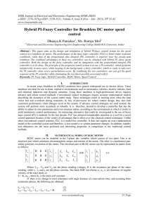 Hybrid PI-Fuzzy Controller for Brushless DC motor speed