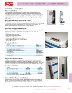 starsys ™ cart accessories — security options